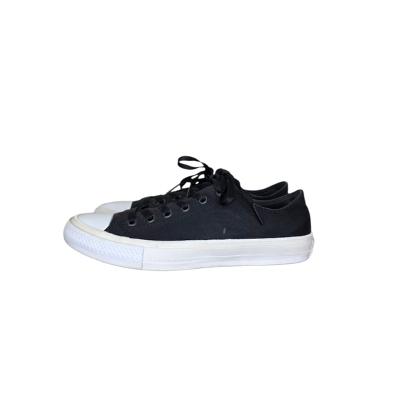 Converse All Star II OX Chuck Taylor Lunarlon Black Shoes Mens 7.5 Womens 9.5 - Picture 1 of 12